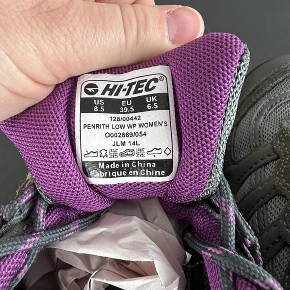 Hi-Tec Penrith Low Hiking Boots Womens Size US 8.5 Grey Waterproof Lace Up Shoes - Picture 10 of 16